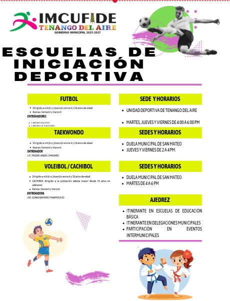 ESCUELAS DE INICIACIÓN DEPORTIVAS
